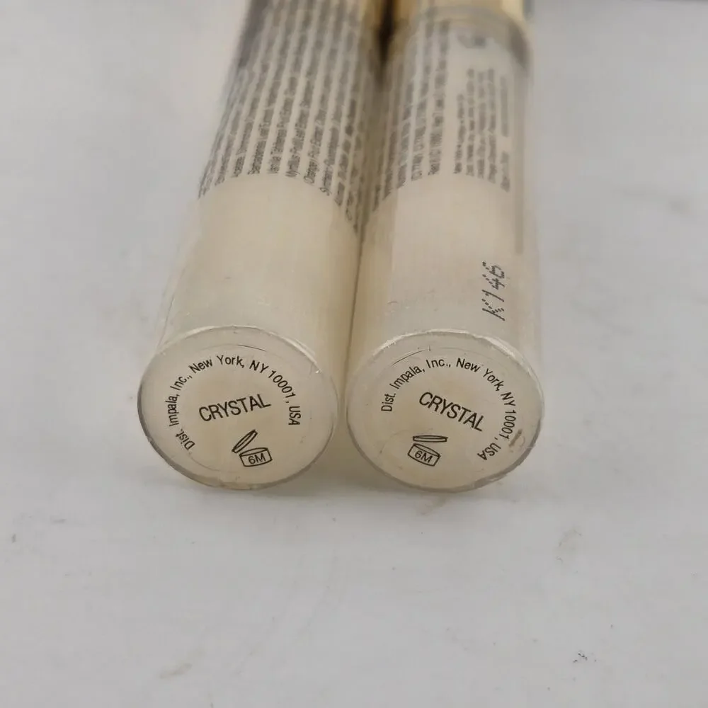 IMAN Luxury Lip Shimmer Lip Gloss CRYSTAL Set Of 2 New Sealed .25 oz / 7g
